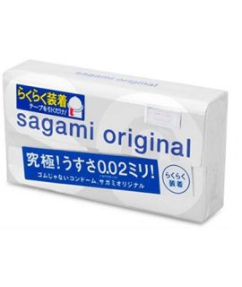 Bao cao su Sagami Original 0.02 Quick - hộp 6 chiếc chính hãng